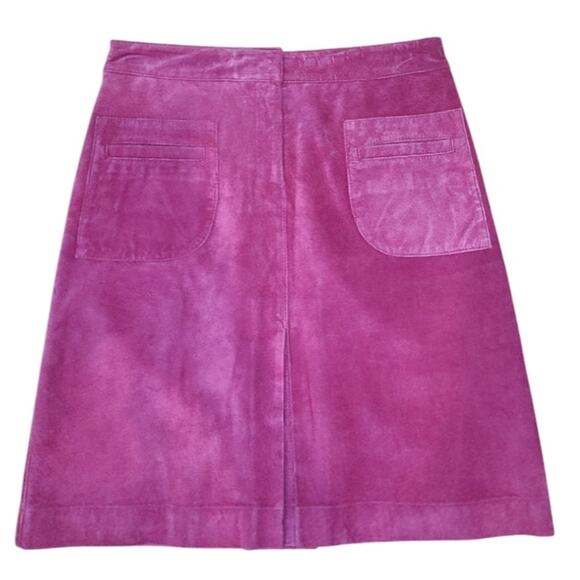 Lilly Pulitzer Hot Pink Washable Suede Pleated Mini Skirt Size 2 Pockets A-Line - Picture 1 of 9